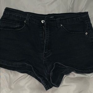 Black Jean shorts